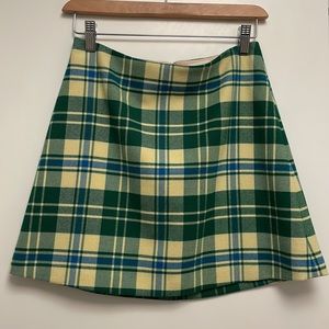 Aritzia plaid mini skirt